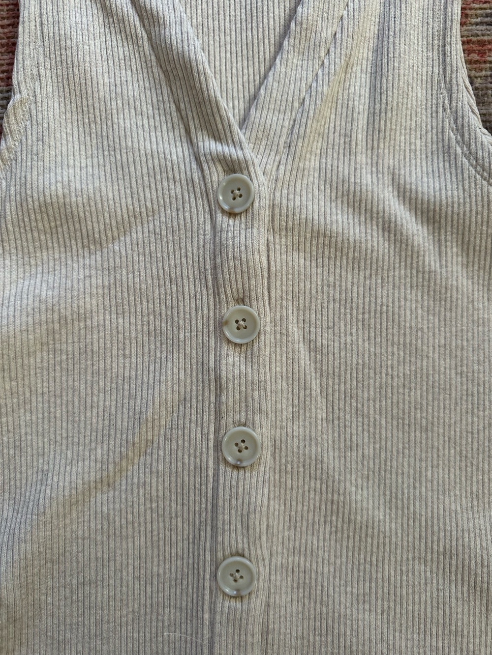 Madewell MWL Ribbed Button Front Tank Top - Picture 2 of 5